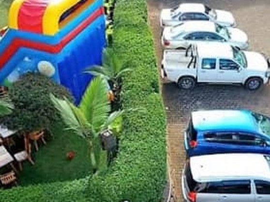 Garden & kids&rsquo; play area
